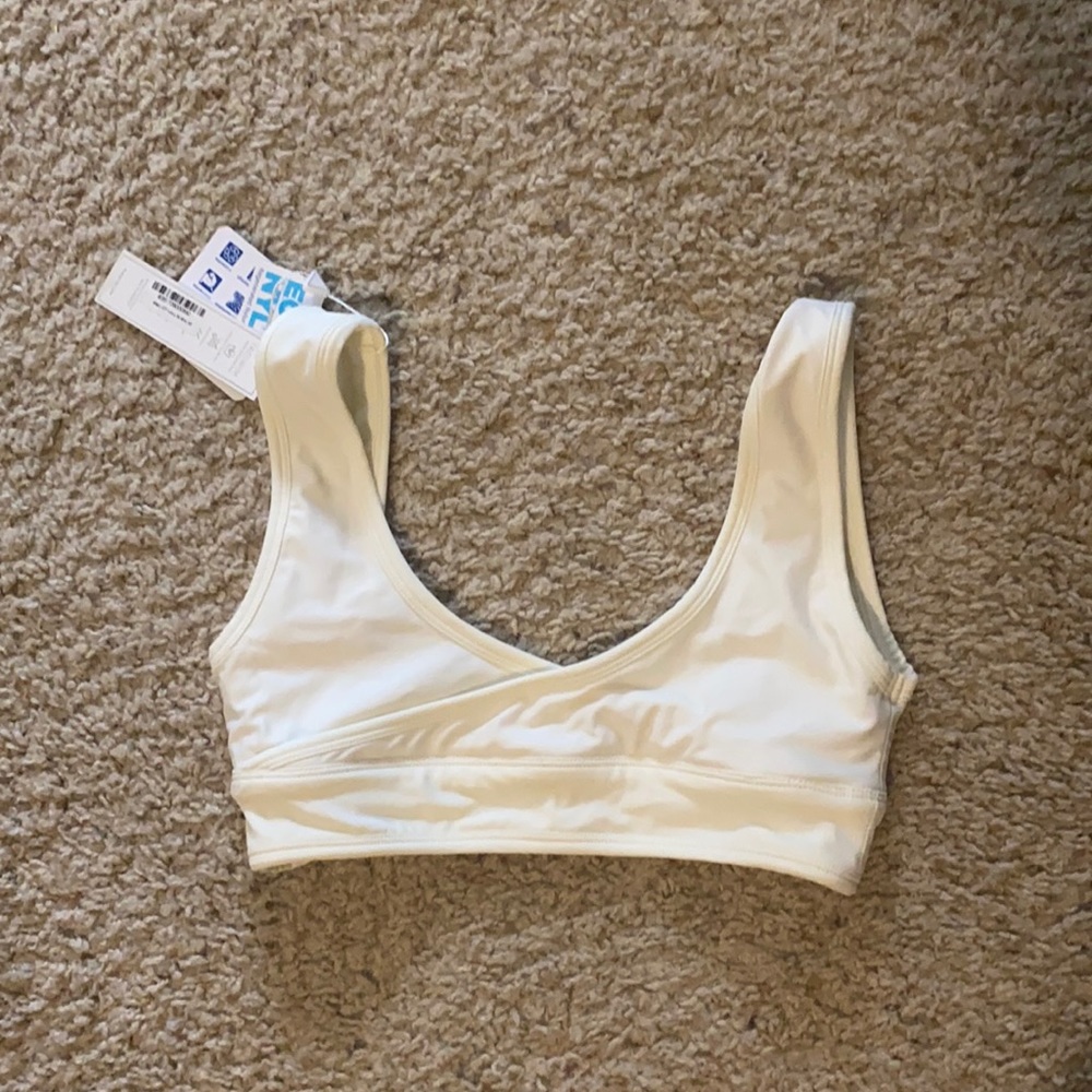 Fae Swim Malu Top Ivory M, NWT